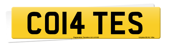 Registration number CO14 TES